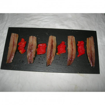 Lomos de sardina ahumada en tarrina en aceite (24/26 piezas)
